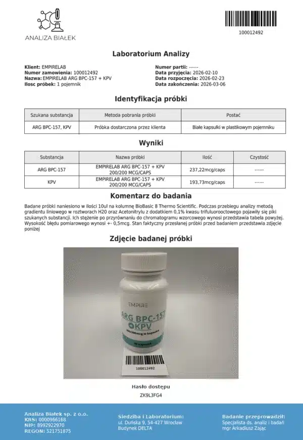 BPC-157 ARG + KPV 400mcg/60kap – zestaw x3 opakowania - obrazek 2