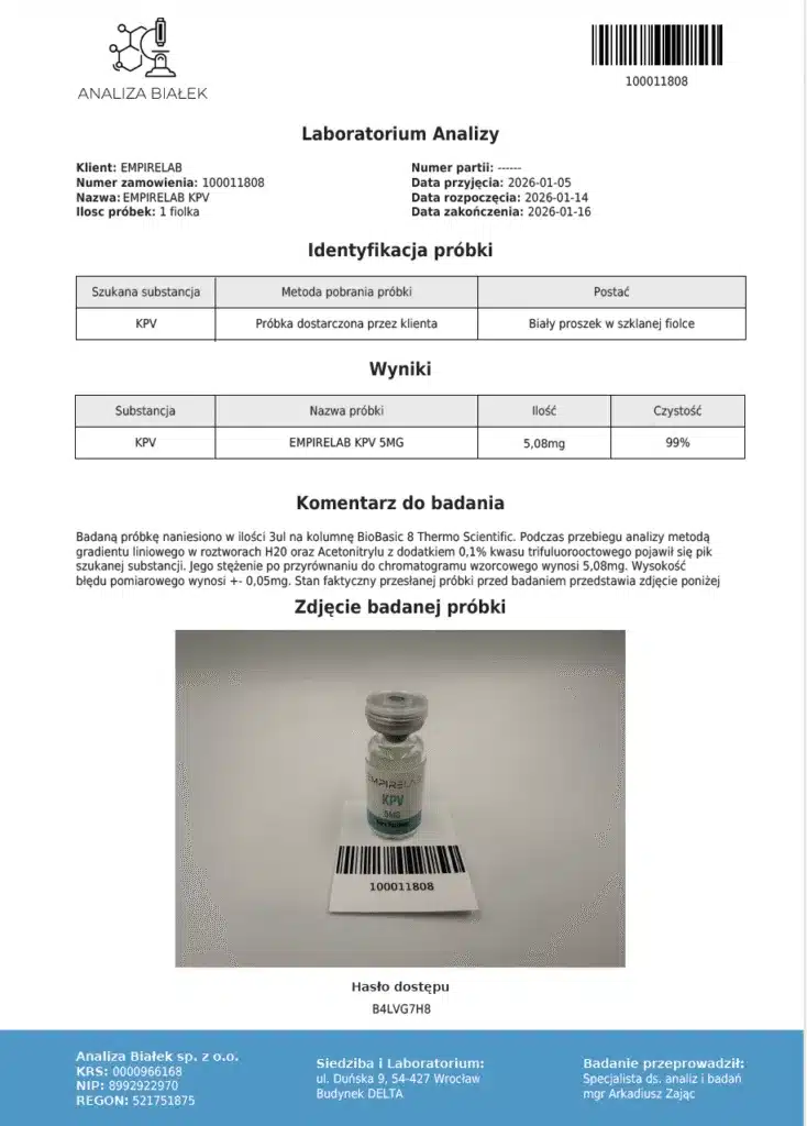 BPC-157 10mg x1+ KPV 5mg x2 – zestaw (woda bakteriostatyczna w zestawie) - obrazek 5