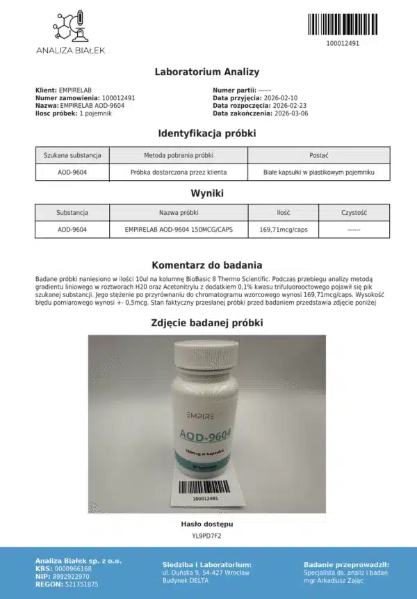 Lipotropin (Fragment AOD-9604) 150mcg x 60kap - obrazek 2
