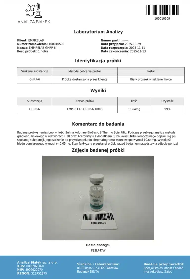 GHRP-6 10mg + 3ml BAC - obrazek 3