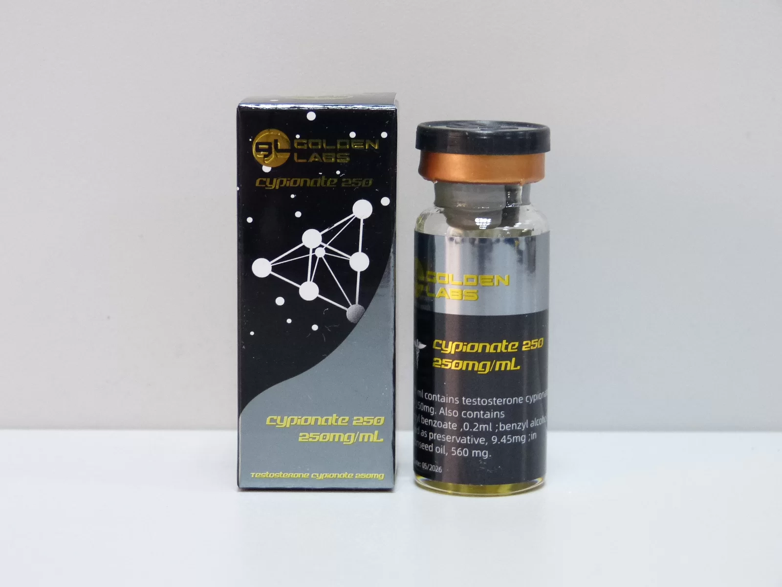 Testosterone Cypionate 250mg 10ml Golden Labs